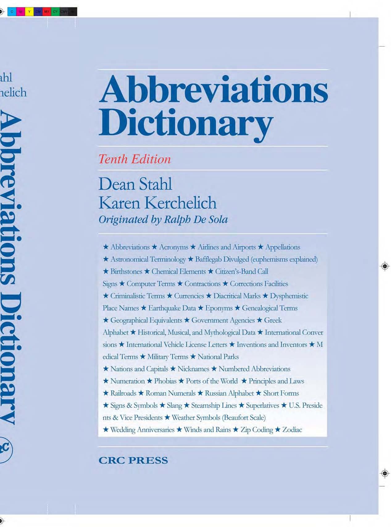 Abbreviations Dictionary, Tenth Edition